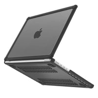 HKM-735059 Crystal TPU Anti-Slip Laptop Case with Louver Design for MacBook Air 13.3 Inches