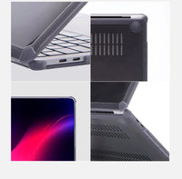 HKM-735059 Crystal TPU Anti-Slip Laptop Case with Louver Design for MacBook Air 13.3 Inches