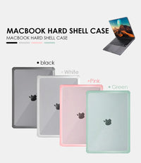 HKM-735059 Crystal TPU Anti-Slip Laptop Case with Louver Design for MacBook Air 13.3 Inches