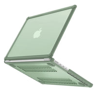 HKM-735059 Crystal TPU Anti-Slip Laptop Case with Louver Design for MacBook Air 13.3 Inches