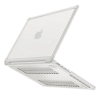 HKM-735059 Crystal TPU Anti-Slip Laptop Case with Louver Design for MacBook Air 13.3 Inches