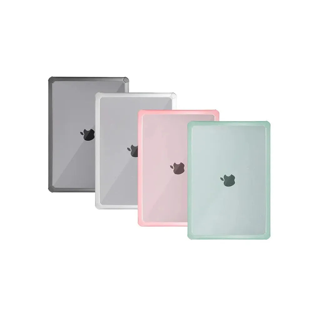 HKM-735059 Crystal TPU Anti-Slip Laptop Case with Louver Design for MacBook Air 13.3 Inches