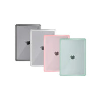 HKM-735059 Crystal TPU Anti-Slip Laptop Case with Louver Design for MacBook Air 13.3 Inches