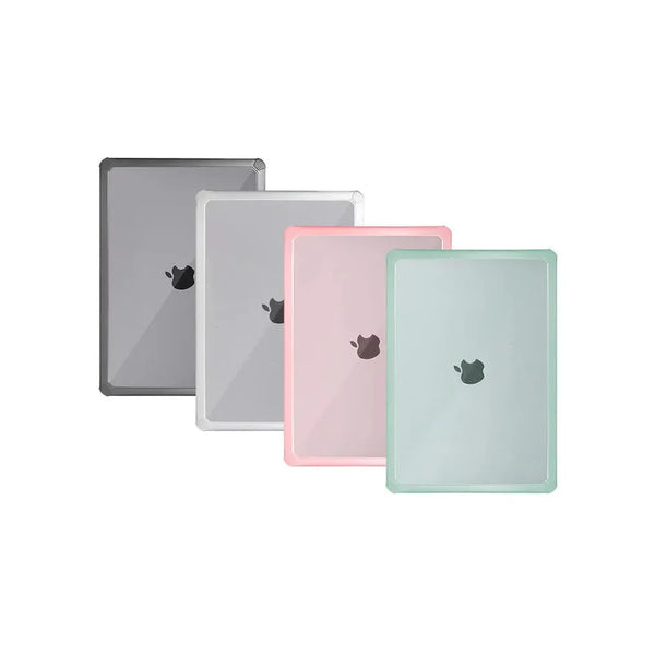 HKM-735059 Crystal TPU Anti-Slip Laptop Case with Louver Design for MacBook Air 13.3 Inches