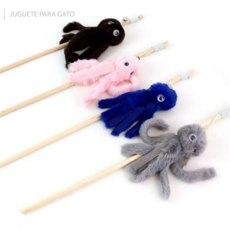 HKM-7351613 Small Octopus Plush Cat Toy for Interactive Play and Fun