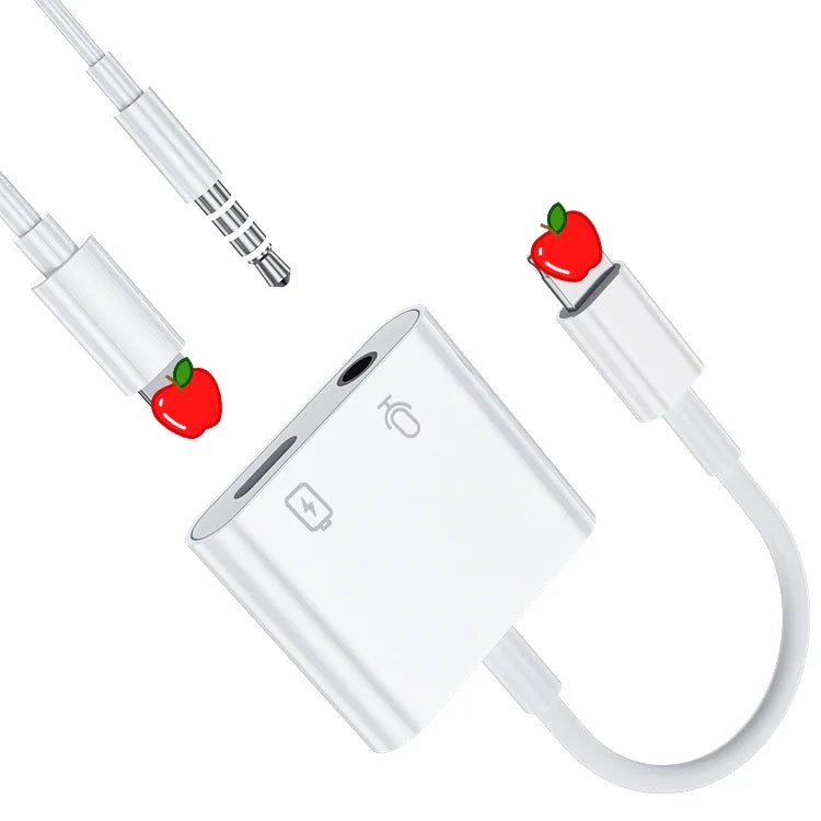 HKM-735251 Live Streaming Audio Adapter for iPhone and Android with Earphone Jack Splitter