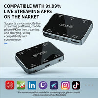 HKM-735251 Live Streaming Audio Adapter for iPhone and Android with Earphone Jack Splitter