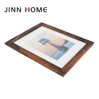 HKM-735379 Black Decorative Wall Photo Frames for 4x6, 5x7, and A4 Photos - MDF Wood, Simple Rectangular Design for Home & DIY Décor