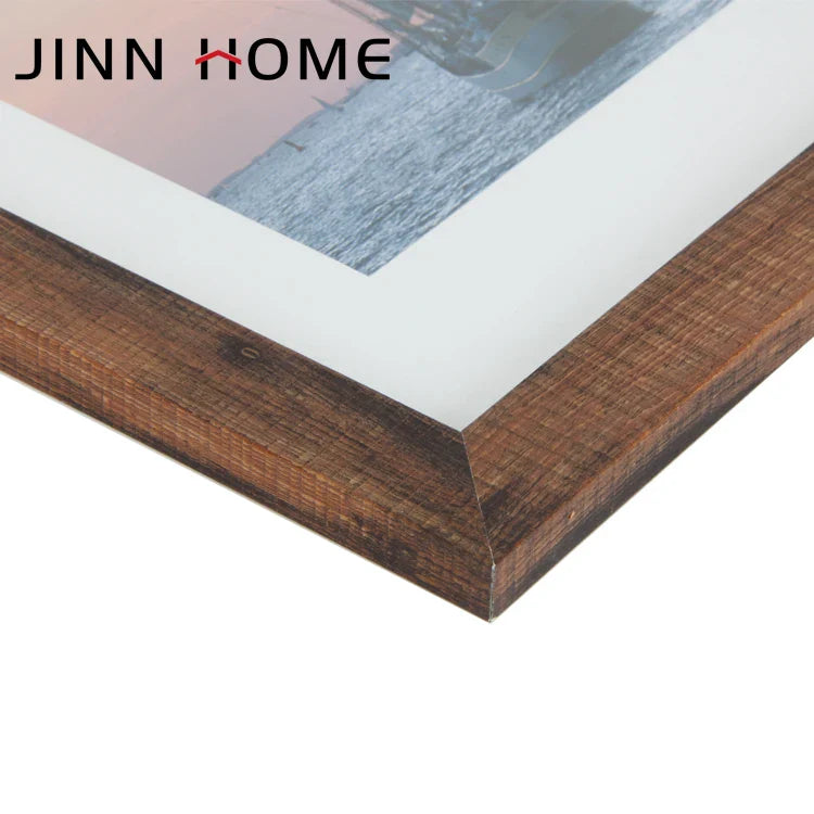 HKM-735379 Black Decorative Wall Photo Frames for 4x6, 5x7, and A4 Photos - MDF Wood, Simple Rectangular Design for Home & DIY Décor