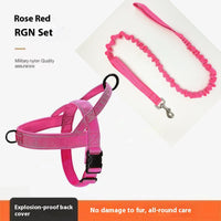 HKM-7355837 Dog Breast Strap Vest with Optional Hand Holding Rope for Medium to Large Pets