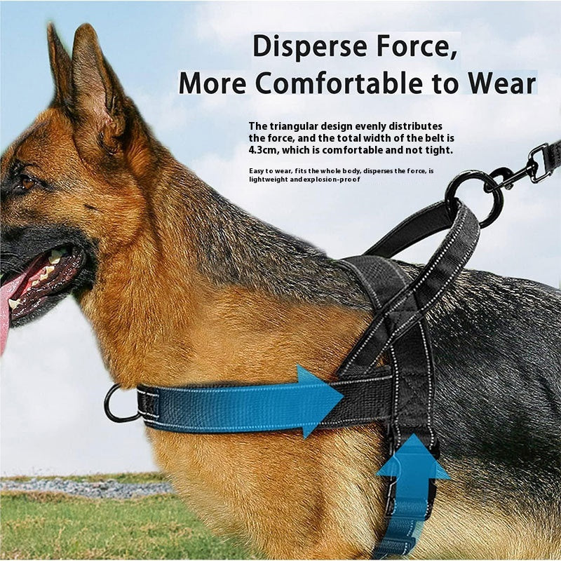 HKM-7355837 Dog Breast Strap Vest with Optional Hand Holding Rope for Medium to Large Pets