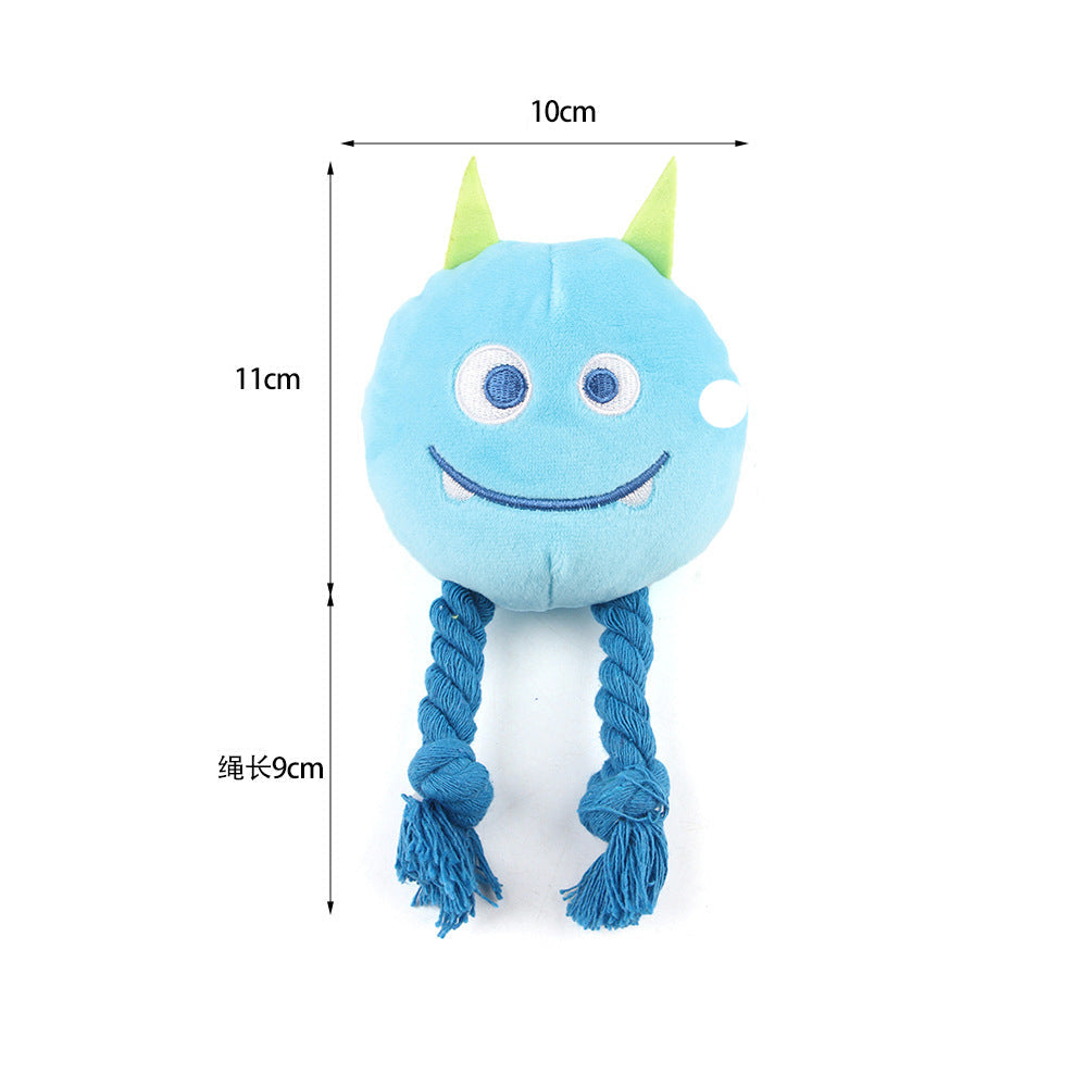 HKM-7356221 Squeaky Plush Rope Dog Toys for Small and Medium Breeds to Keep Puppies Engaged
