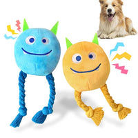 HKM-7356221 Squeaky Plush Rope Dog Toys for Small and Medium Breeds to Keep Puppies Engaged