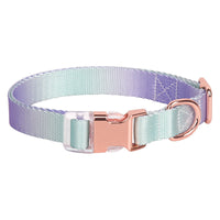 HKM-7356349 Adjustable Nylon Dog Collar in Gradient Colors for Small to Large Dogs