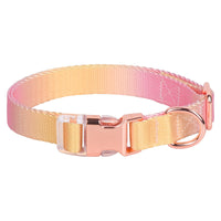 HKM-7356349 Adjustable Nylon Dog Collar in Gradient Colors for Small to Large Dogs