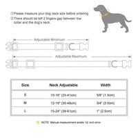 HKM-7356349 Adjustable Nylon Dog Collar in Gradient Colors for Small to Large Dogs