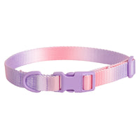 HKM-7356349 Adjustable Nylon Dog Collar in Gradient Colors for Small to Large Dogs