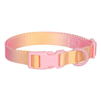 HKM-7356349 Adjustable Nylon Dog Collar in Gradient Colors for Small to Large Dogs