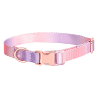 HKM-7356349 Adjustable Nylon Dog Collar in Gradient Colors for Small to Large Dogs
