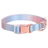 HKM-7356349 Adjustable Nylon Dog Collar in Gradient Colors for Small to Large Dogs