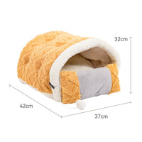 HKM-7356605 Warm Semi-Enclosed Cat Litter Nest with Game Pad - Arctic Fleece Material