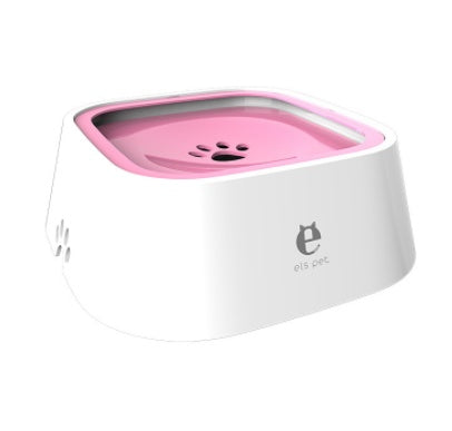 HKM-7356733 Portable Splash-proof Dog Bowl - 1.5L ABS+PP Pet Water Feeder in Multiple Colors
