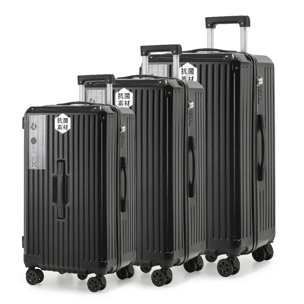 HKM-735891 3-in-1 Travel Luggage Set with USB Port and Antilock Brake System - 24-Inch Suitcase