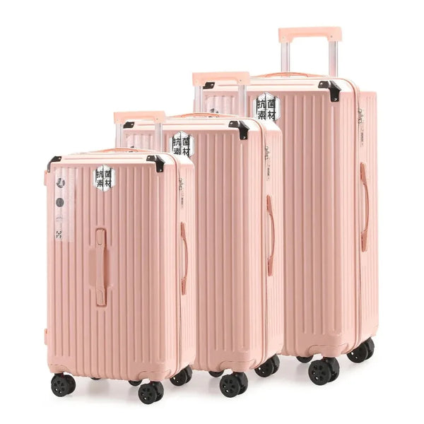 HKM-735891 3-in-1 Travel Luggage Set with USB Port and Antilock Brake System - 24-Inch Suitcase