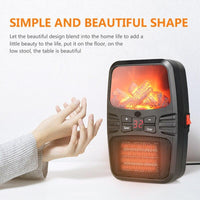 HKM-736019 Creative Portable Mini Desktop Heater with Flame Effect Light