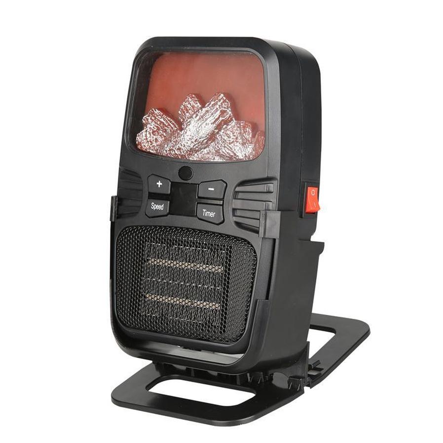 HKM-736019 Creative Portable Mini Desktop Heater with Flame Effect Light