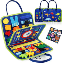 HKM-736147 Dinosaur Sensory Busy Board for Toddlers - Montessori Educational Toy for Ages 0-7