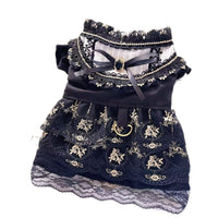 HKM-7361981 Gothic Style Golden Skirt Pet Clothes for Cats and Dogs - Sizes XS to XL