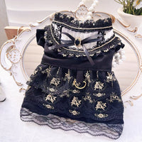 HKM-7361981 Gothic Style Golden Skirt Pet Clothes for Cats and Dogs - Sizes XS to XL