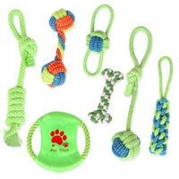 HKM-7362109 Cotton Rope Knot Toy Set for Dogs and Cats - 7 or 9 Pieces