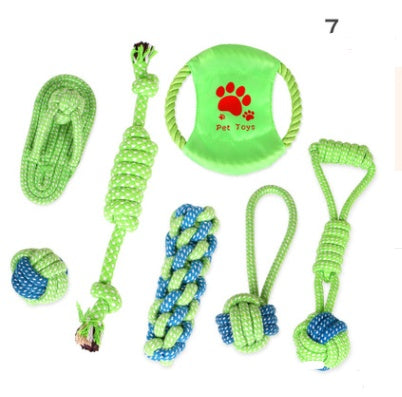 HKM-7362109 Cotton Rope Knot Toy Set for Dogs and Cats - 7 or 9 Pieces