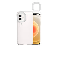 HKM-736211 Selfie Flashing Mobile Phone Case with Adjustable Fill Light Stand for iPhone 7 Plus, X, XR, 11, 12