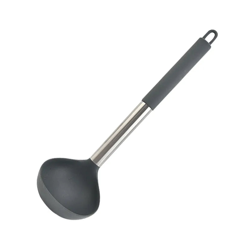 HKM-736211 Stainless Steel and Silicone Kitchenware Set for Versatile Cooking and Baking