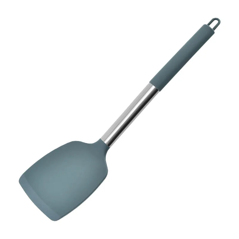 HKM-736211 Stainless Steel and Silicone Kitchenware Set for Versatile Cooking and Baking