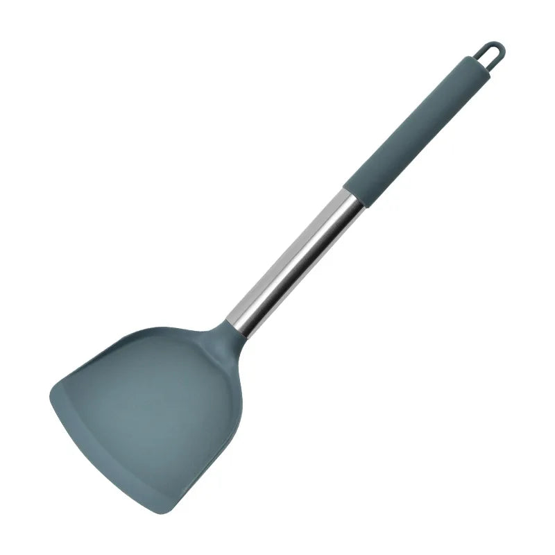 HKM-736211 Stainless Steel and Silicone Kitchenware Set for Versatile Cooking and Baking