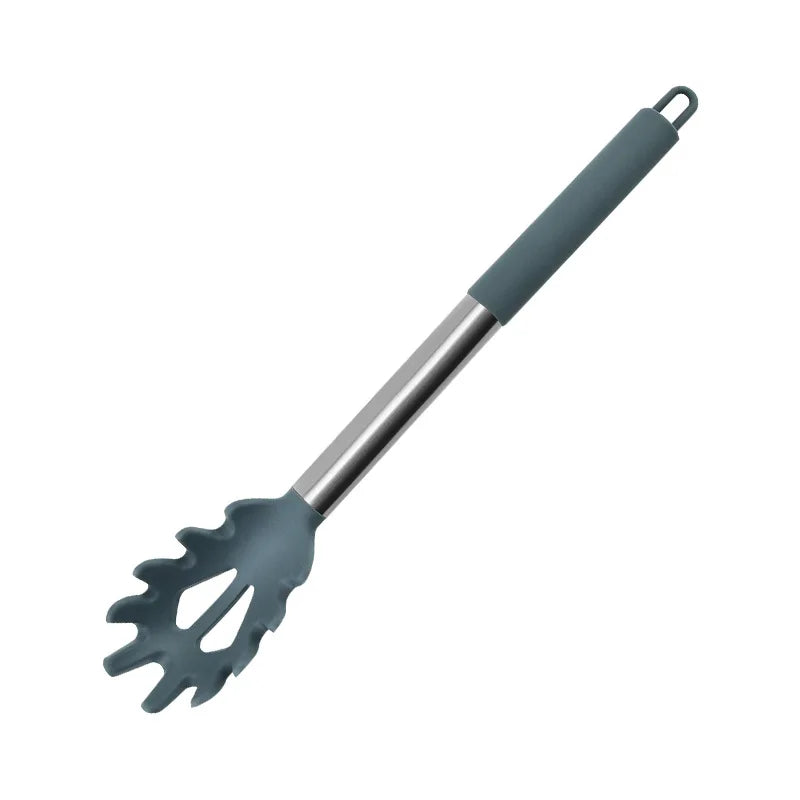 HKM-736211 Stainless Steel and Silicone Kitchenware Set for Versatile Cooking and Baking