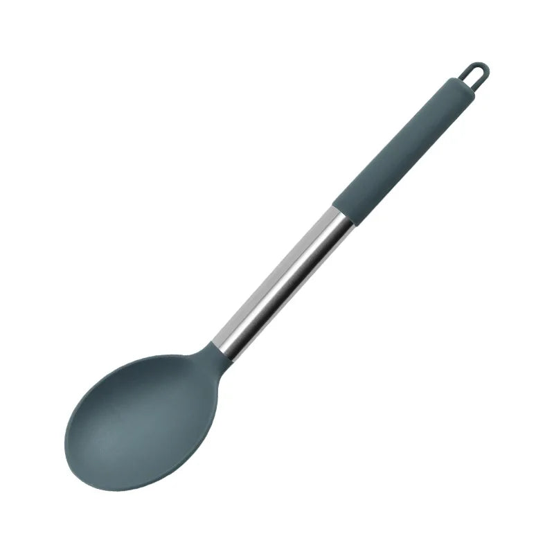 HKM-736211 Stainless Steel and Silicone Kitchenware Set for Versatile Cooking and Baking