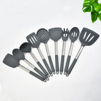HKM-736211 Stainless Steel and Silicone Kitchenware Set for Versatile Cooking and Baking
