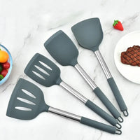 HKM-736211 Stainless Steel and Silicone Kitchenware Set for Versatile Cooking and Baking