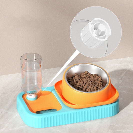 HKM-7362493 Automatic Anti-Overturning Pet Food and Water Bowl Set in Various Colors
