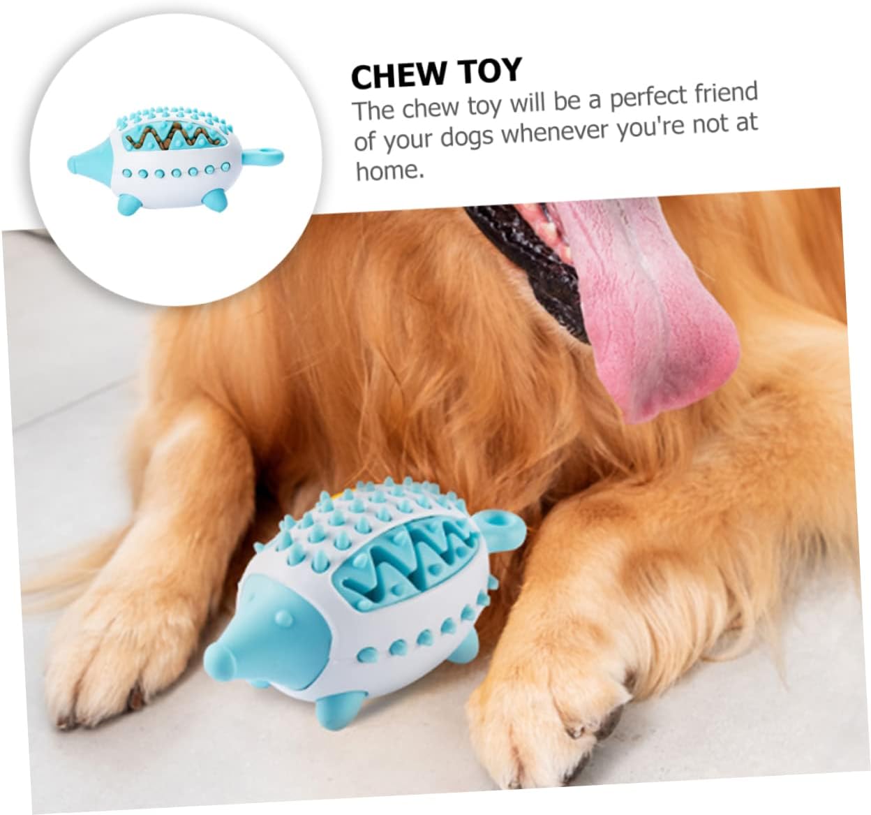 HKM-7363773 Wear-Resistant Interactive Dog Toy with Treat Dispensing and Squeaky Features