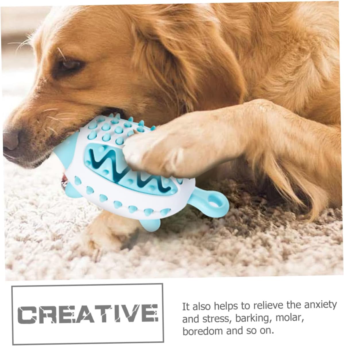 HKM-7363773 Wear-Resistant Interactive Dog Toy with Treat Dispensing and Squeaky Features