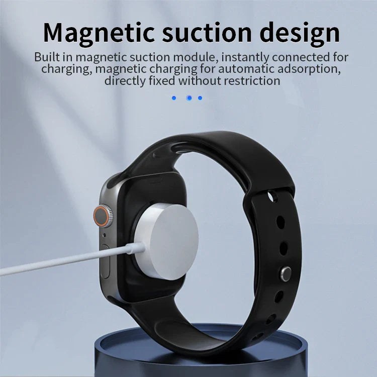 HKM-736403 2-in-1 USB C Wireless Charger for Apple Watch and iPhone, Magnetic Fast Charging for Series 7 SE 6 5 4 3 2 1