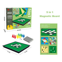 HKM-736467 Folding Magnetic Reversi Go Game and Chinese Chess Mini Board Set