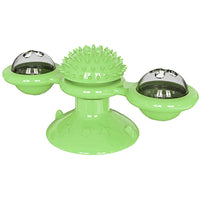 HKM-7365565 Interactive Catnip Windmill Toy with LED Light and Suction Cup for Indoor Cats