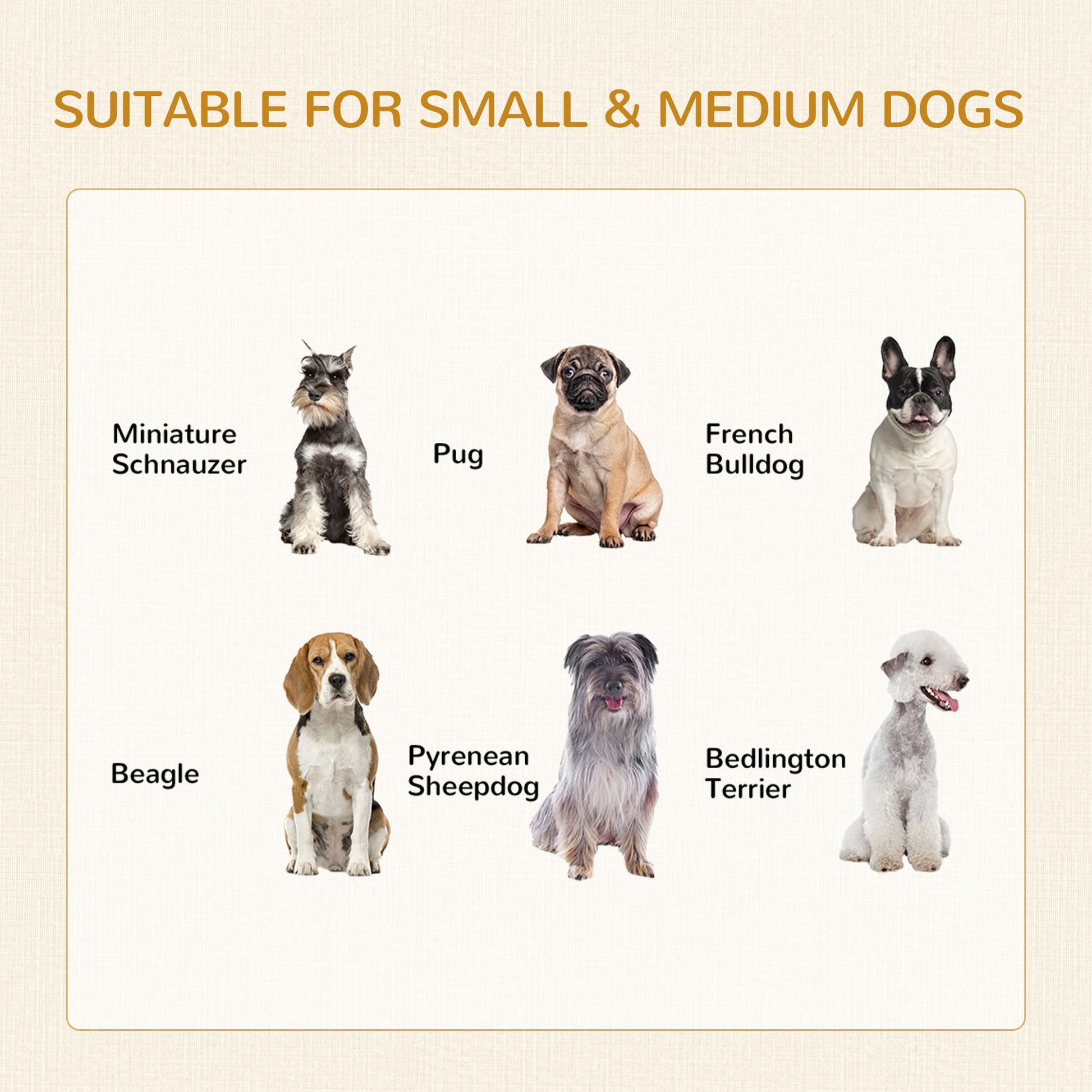 HKM-7365949 Multipurpose Dog Crate Furniture with Water-Resistant Cushion and Dual Doors